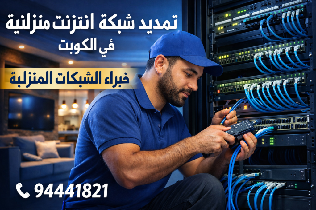 تمديد شبكة انترنت منزلية في الكويت