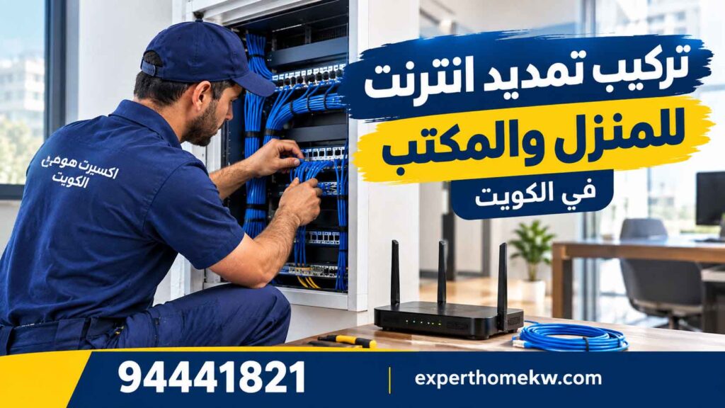 تركيب تمديد انترنت للمنزل والمكتب في الكويت